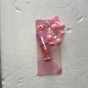 Pink Beaded Hair Accessory Set